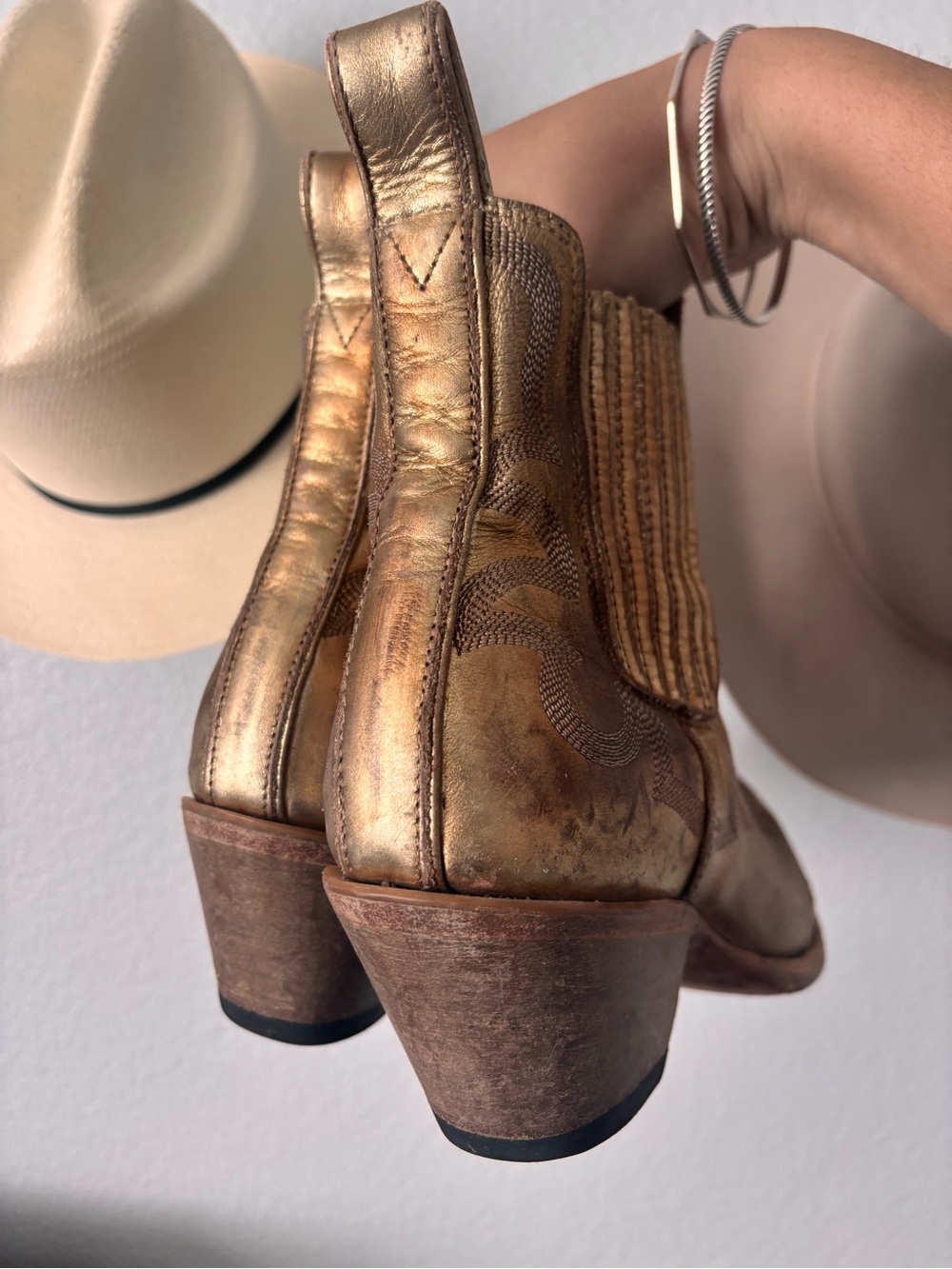 Old Gringo Gold Ankle Cowboy Boots - Picture 6 of 7